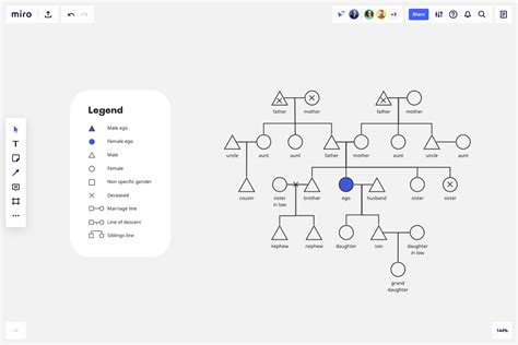 Kinship Diagram Template | Miro