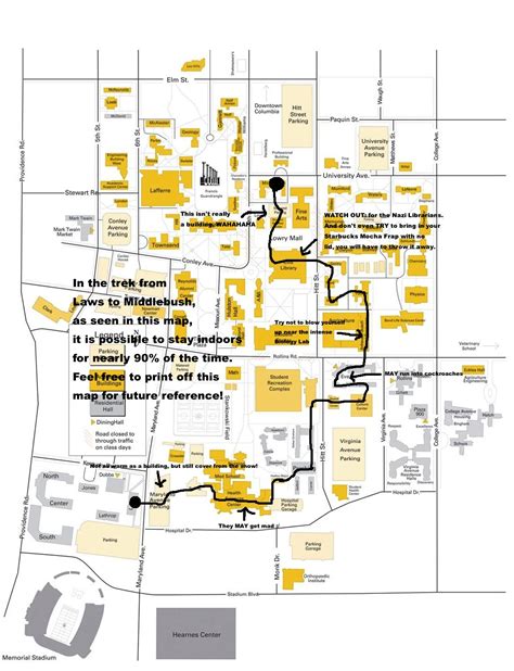 Mizzou Campus Map Printable