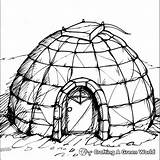 Igloo Coloring Pages  Free & Printable sketch template