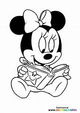 Baby Minnie Coloring Pages sketch template