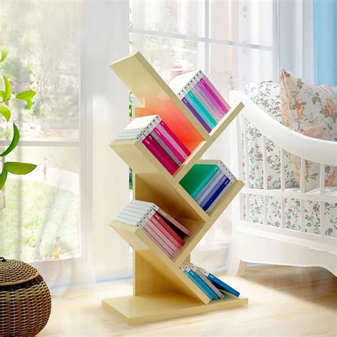 Decorative Shelf Storage Holders Book Shelf Wood Bookshelf Books Storage Rack Display Shelf ...