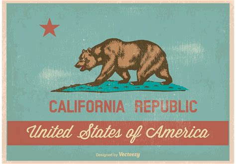 Vintage Style California Flag 86949 Vector Art at Vecteezy