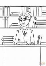 Librarian coloring page  Free Printable Coloring Pages sketch template