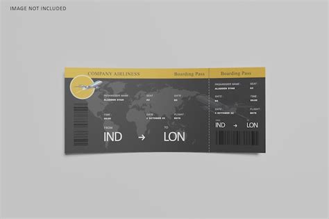 Premium PSD | Boarding pass mockup