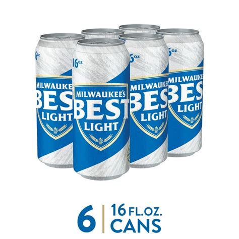 Milwaukee's Best Light Lager Beer, 6 Pack, 16 fl oz Cans, 4.1% ABV ...