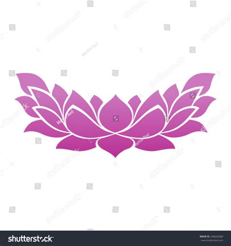 Lotus Flower Blossom Tattoo Icon Zen Stock Vector (Royalty Free) 246602008 | Shutterstock