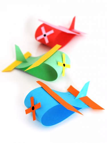 Paper Loop Airplane Craft - Our Kid Things