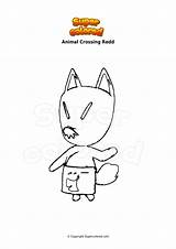 Coloring Page Animal Crossing Redd  Supercoloredcom sketch template