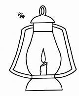 Camping Lantern Coloring Page sketch template