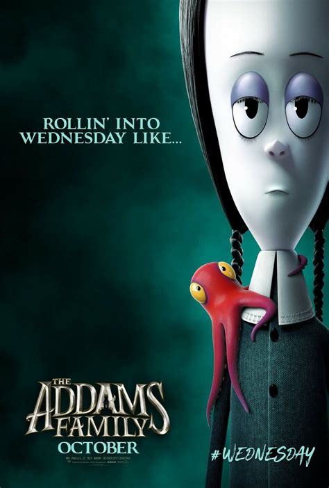 The Addams Family movie poster (Wednesday) - 11 x 17 - Animation (2019) | eBay