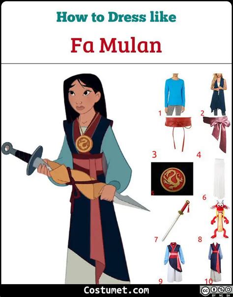 Fa Mulan Costume for Cosplay & Halloween 2023