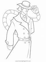 Gadget Inspector Coloring Pages Inspecteur Coloriage Colouring  sketch template
