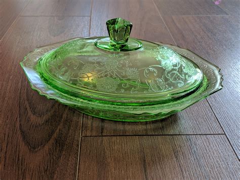 Does anyone know anything about this Depression Era Green Glass Dish or ...