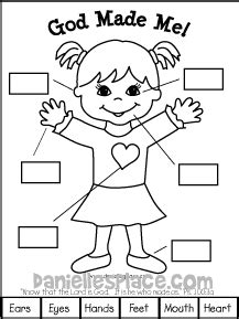 God Made Me Pages For Preschool Coloring Pages