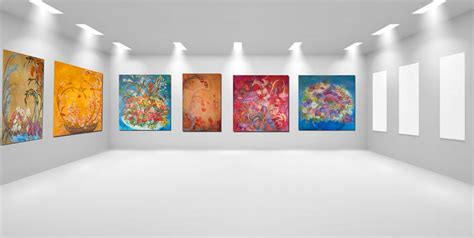 Art gallery empty 3d room with white walls, museum – Crisolart Galleries