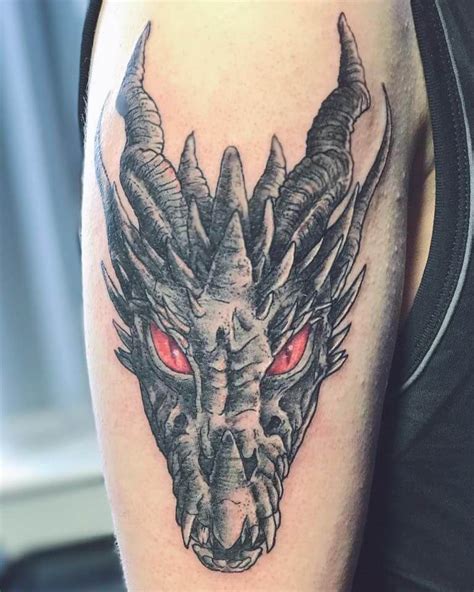 26 Traditional Dragon Head Tattoo Designs | Dragon head tattoo, Head tattoos, Tattoo designs