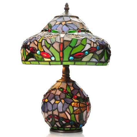 Tiffany-style 15.5-inch Dragonfly Double-lit Stained Glass Table Lamp - Home - Home Decor ...