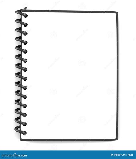 Blank notepad stock illustration. Illustration of diary - 34859770