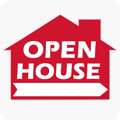 Shop Affordable Open House House-Shaped Sign 18x24-Red | Realtor Signs ...