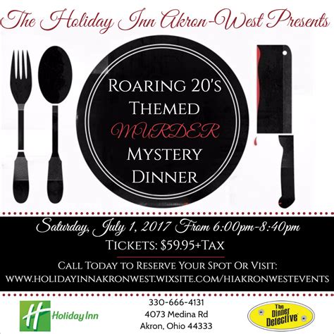 Murder Mystery Dinner, Holiday Inn at Holiday Inn Akron West, Fairlawn ...