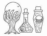 Halloween Potion Coloring Pages sketch template