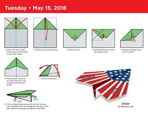 Origami paper airplane-fold-a-day-day-to-day-calendar-kyong-lee-eagle ...