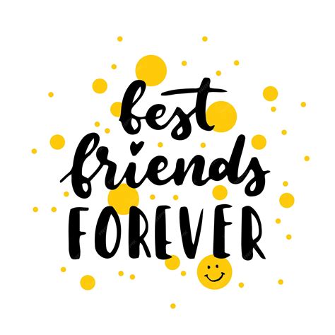 Premium Vector | Happy Friendship Day cute hand lettering Best friends ...