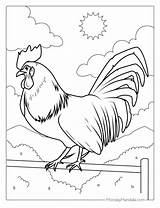 Cute Rooster Printables sketch template