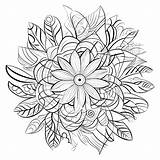 Flower pattern coloring Pages  Coloring Corner sketch template