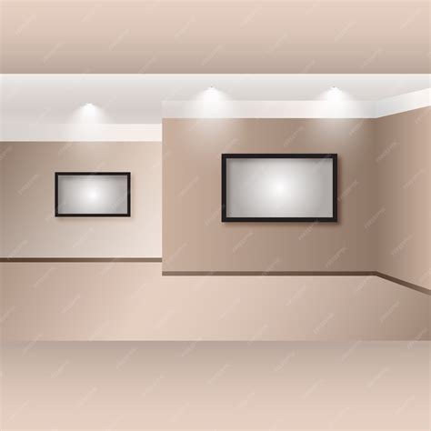 Premium Vector | Empty room gallery