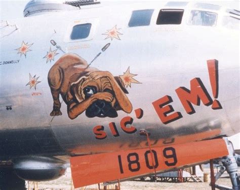 Nose art on B-29 Superfortress "Sic 'Em" | Nose art, Airplane art, Aircraft art