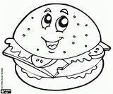 Cheeseburger Coloring Page sketch template