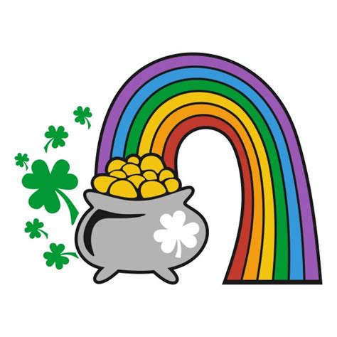 Rainbow Pot of Gold Cuttable Design PNG DXF SVG & Eps File for - Etsy