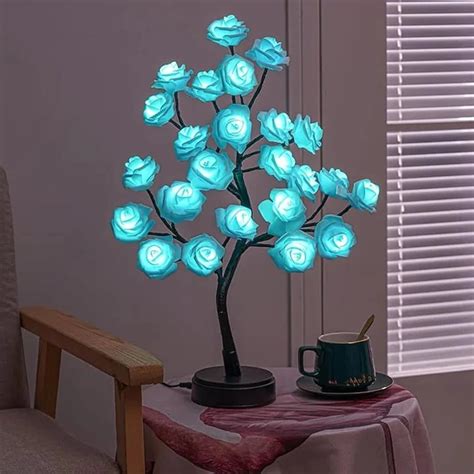 Amazon.com: Aavini Forever Rose Tree Lamp, Colorful Light Up LED Rose ...