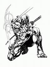 Deadpool Coloring Page  Home sketch template