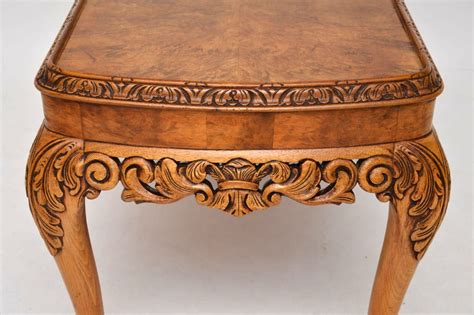 Antique Queen Anne Style Carved Walnut Coffee Table | Marylebone Antiques