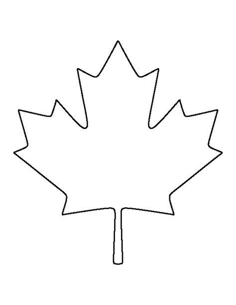 Printable Canadian Maple Leaf Template