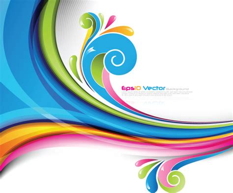 Set of colored swirl vector backgrounds art Vectors images graphic art designs in editable .ai ...