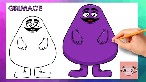 How To Draw Grimace | McDonald's | Easy Step By Step Drawing Tutorial - YouTube