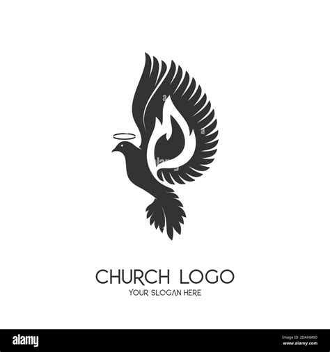 Church logo. Christian symbols. The symbol of the Holy Spirit is a dove ...