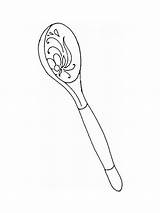 Spoon coloring Pages sketch template