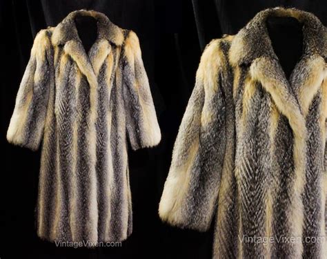 Fox Fur Coat Gorgeous 1960s Genuine Natural Grey Fox | Etsy