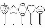 Lollipop Coloring Page sketch template
