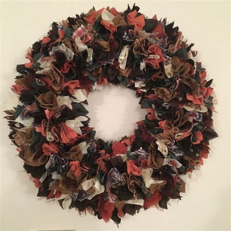 Autumn rag wreath by MariesCraftyThings on Etsy https://www.etsy.com/uk/listing/489536871/autumn ...