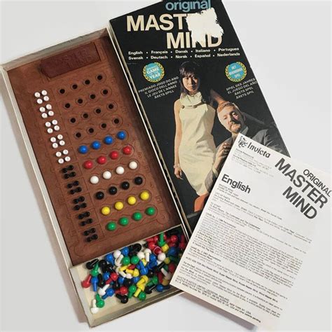 Vintage Mastermind Board Game Complete 1972 Invicta Master Mind Logic ...