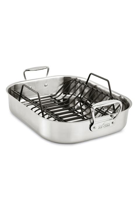 All-Clad Large Stainless Steel Roasting Pan & Roaster Rack | Nordstrom