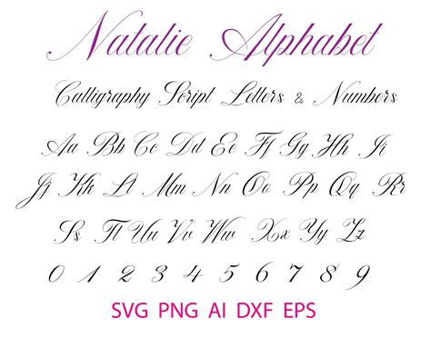 Calligraphy Font Svg,script Font Svg,calligraphy Font for Cricut ...