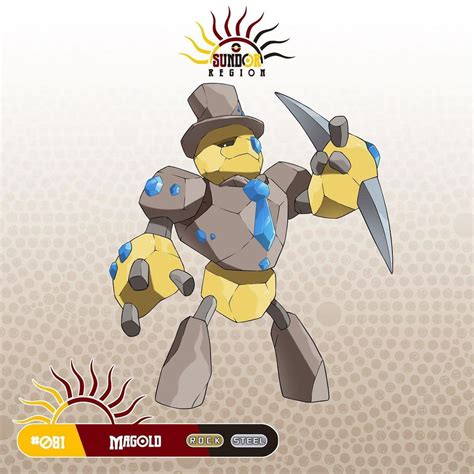 Sundor Region on Instagram: “081- Magold Type: Rock/Steel Category: The Rich Miner Pokémon ...