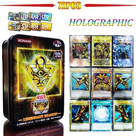 Yugioh Cards with Tin Box Yu Gi Oh Card 72PCS Holographic English ...