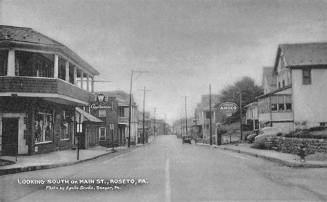 Roseto Pennsylvania Main Street Looking South Vintage Postcard AA58104 ...